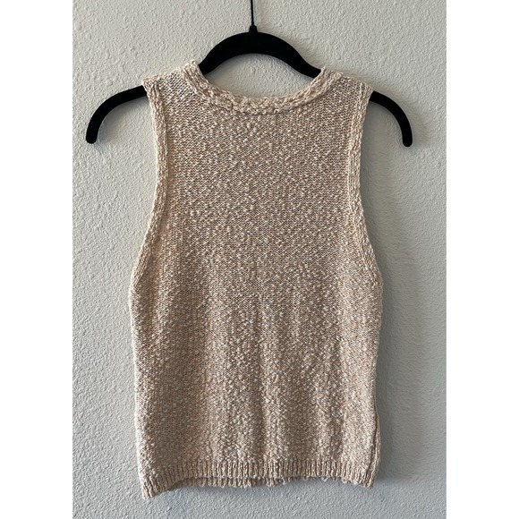Sessun Women's Knit Tank Top Size L (Fits like Small) Peachy Boho Quiet Luxury - Picture 5 of 12